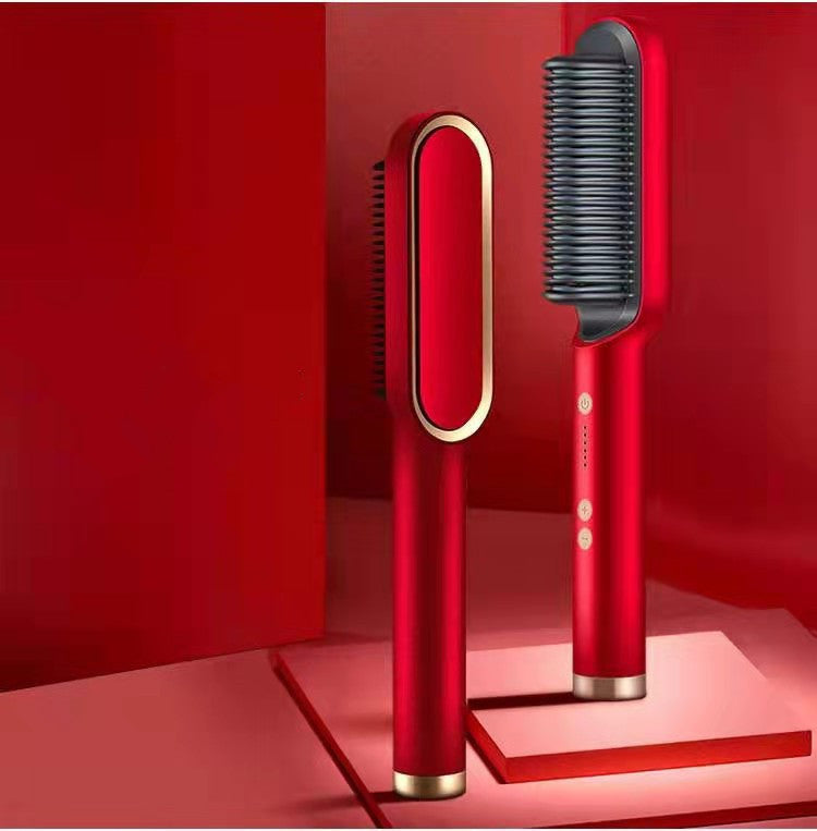 New 2 In 1 Hair Straightener Hot Comb Electric Hair Brush