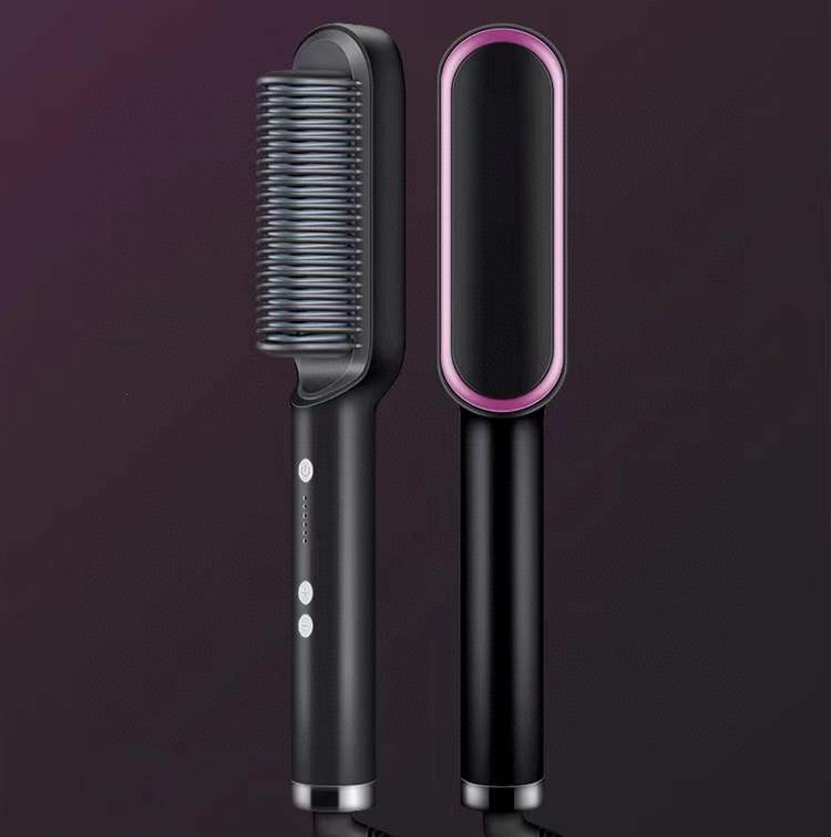 New 2 In 1 Hair Straightener Hot Comb Electric Hair Brush