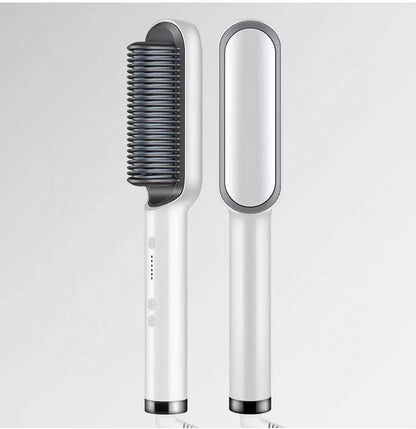 New 2 In 1 Hair Straightener Hot Comb Electric Hair Brush