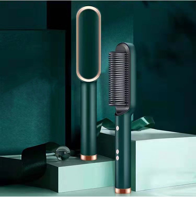 New 2 In 1 Hair Straightener Hot Comb Electric Hair Brush