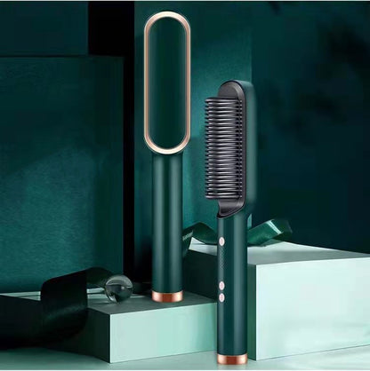 New 2 In 1 Hair Straightener Hot Comb Electric Hair Brush