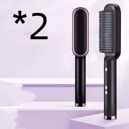 New 2 In 1 Hair Straightener Hot Comb Electric Hair Brush