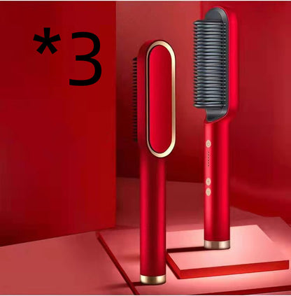 New 2 In 1 Hair Straightener Hot Comb Electric Hair Brush