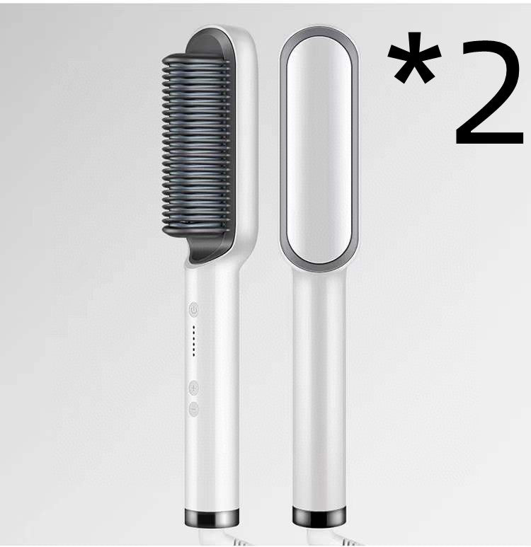 New 2 In 1 Hair Straightener Hot Comb Electric Hair Brush