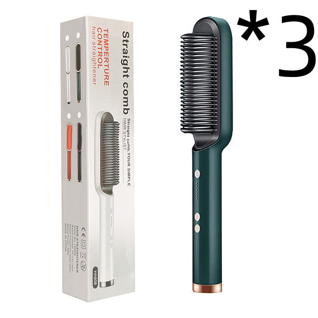 New 2 In 1 Hair Straightener Hot Comb Electric Hair Brush