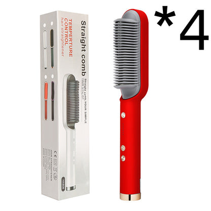 New 2 In 1 Hair Straightener Hot Comb Electric Hair Brush