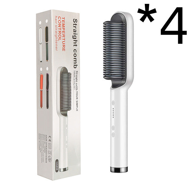 New 2 In 1 Hair Straightener Hot Comb Electric Hair Brush