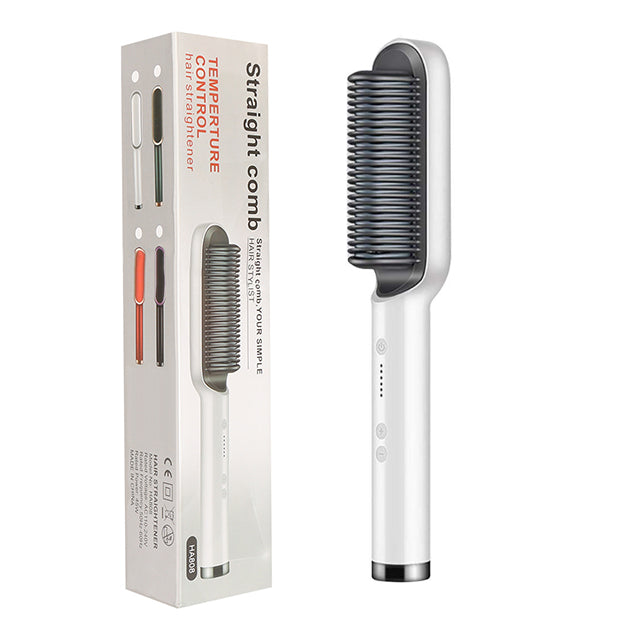 New 2 In 1 Hair Straightener Hot Comb Electric Hair Brush
