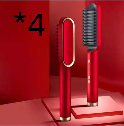 New 2 In 1 Hair Straightener Hot Comb Electric Hair Brush