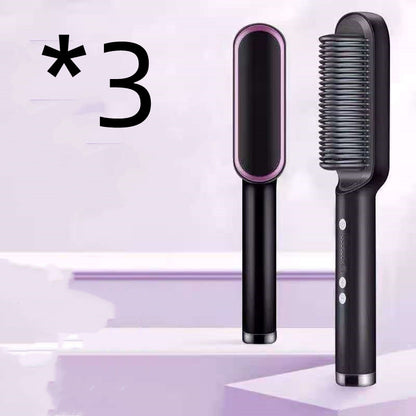 New 2 In 1 Hair Straightener Hot Comb Electric Hair Brush