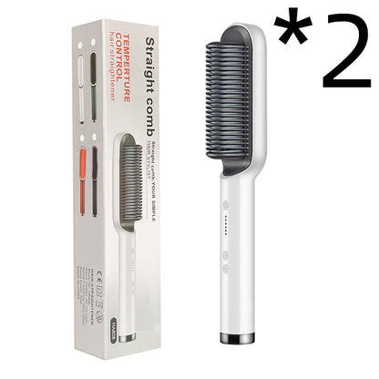 New 2 In 1 Hair Straightener Hot Comb Electric Hair Brush
